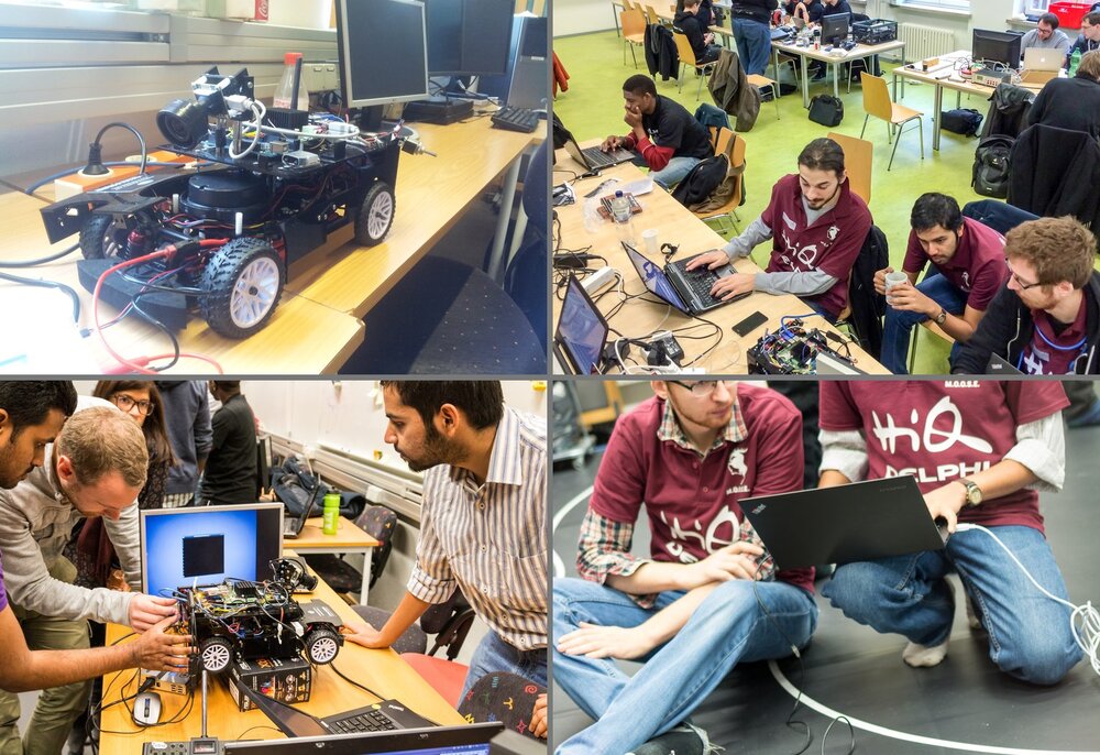 Carolo-Cup: the car, the competition hall, and debugging on the day