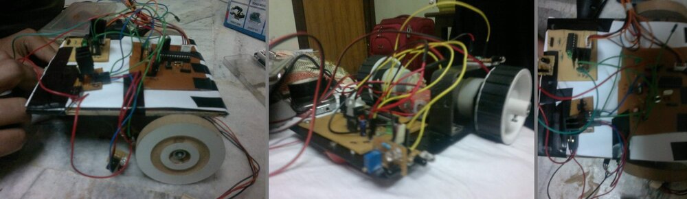Home-fabricated boards from around 2012 — breadboards, hand-soldered PCBs, whatever wheels we had lying around