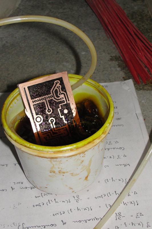 Immersed in liquid