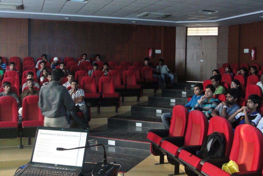 Giving the talk